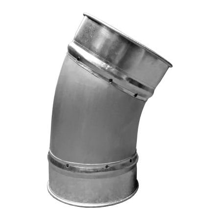 Us Duct US Duct Clamp Together 30 Degree Elbow 1.0 CLR, 6" Diameter, Galvanized, 22 Gauge RESD0630.G22